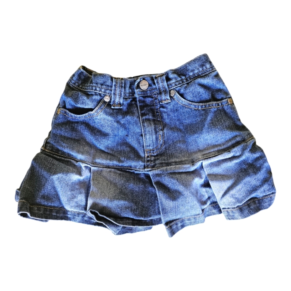 Revolt Jeans: Pleated Blue Denim Jean Skirt ❤️